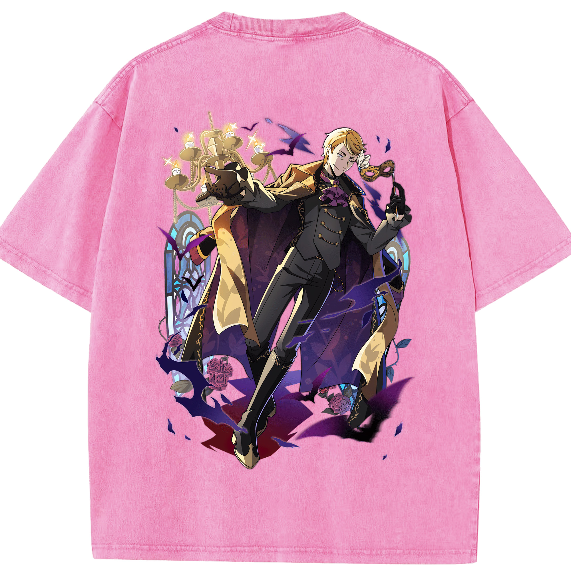 （画像用） 文豪ストレイドッグス Bungo Stray Dogs 綿100% ヴィンテージ風 半袖Tシャツ（背面プリント）